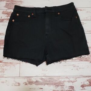 VS  Pink Black High Waist Denim Shorts 26